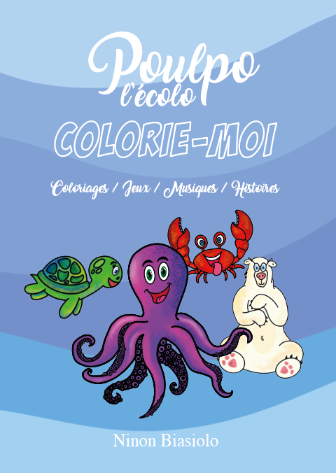 Livre de jeux Poulpo l'écolo colorie-moi
