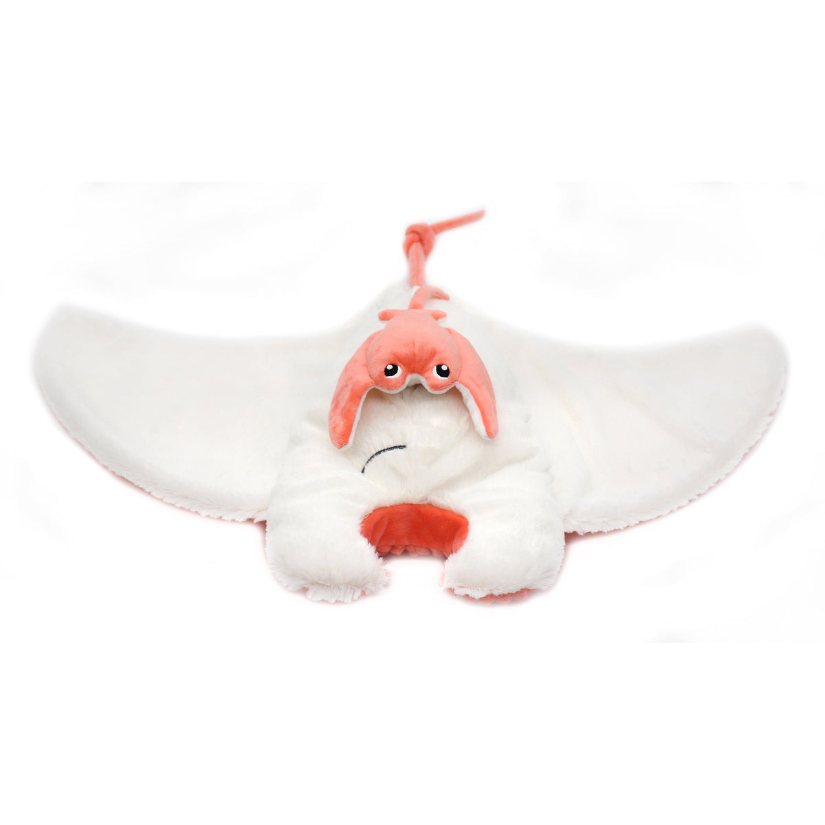 Peluche raie manta parent et son bébé corail