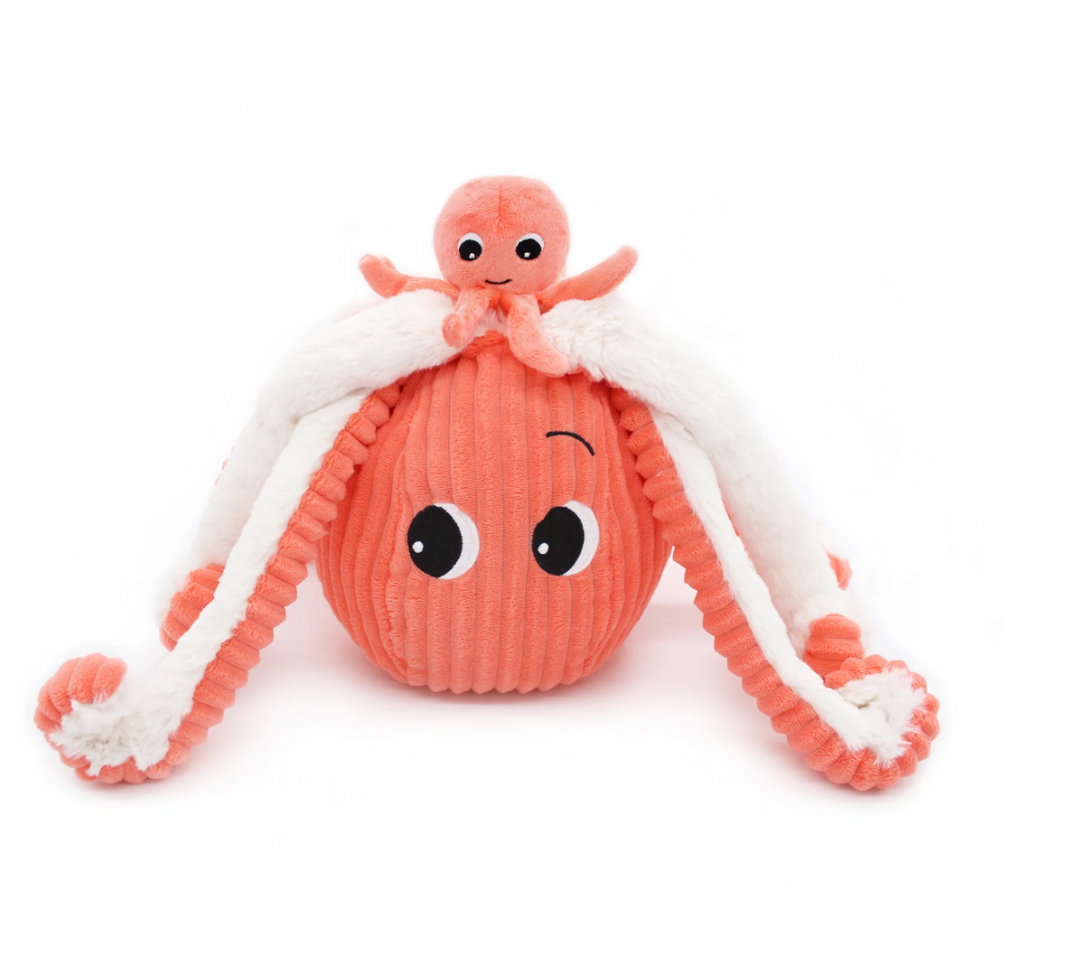 Peluche Poulpe parent et son bébé corail